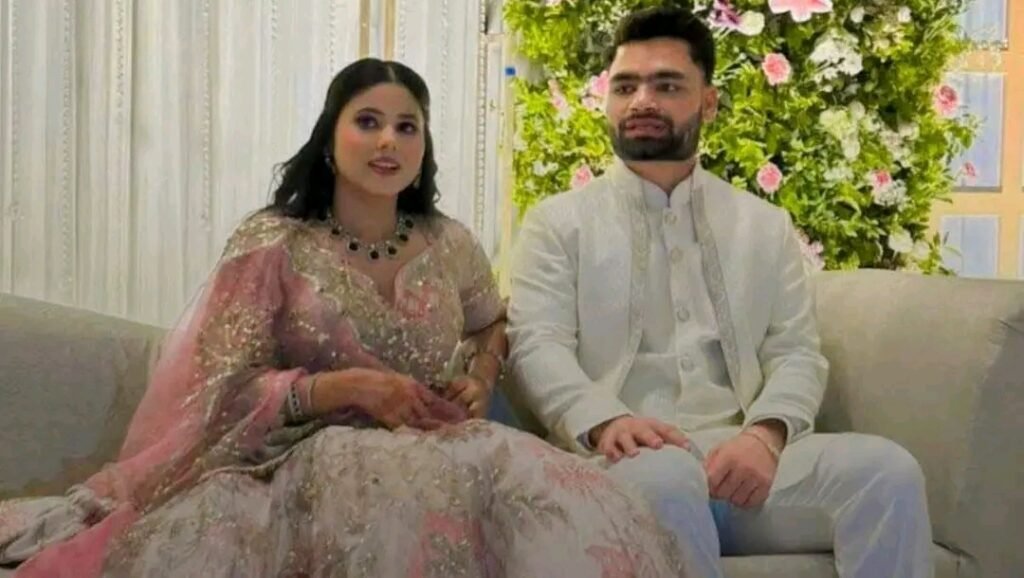 Rinku Singh and priya Saroj engagement photo