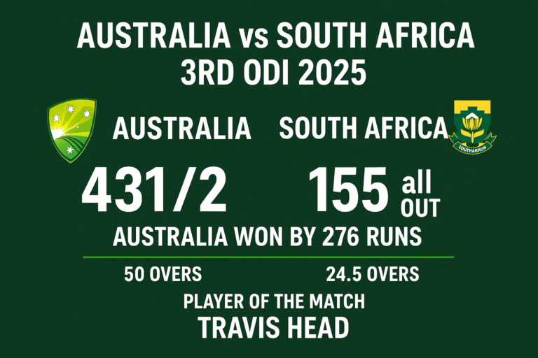 3rd ODI of the Australia vs South Africa 2025
