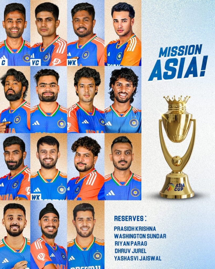 ASIA CUP INDIA PLAYING XI
