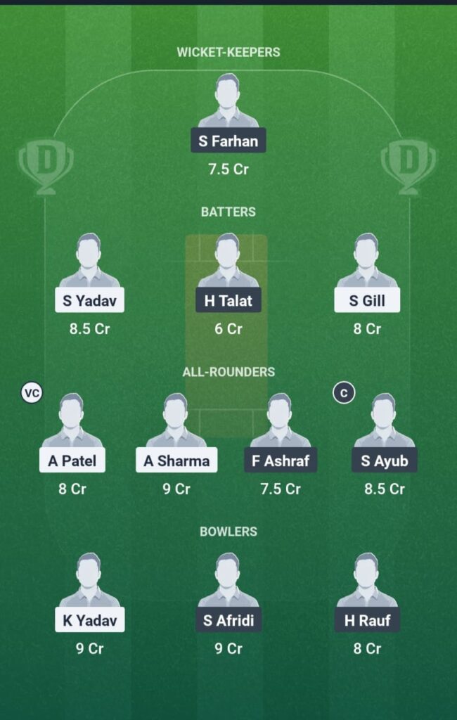 ind vs pak dream11 prediction team 2