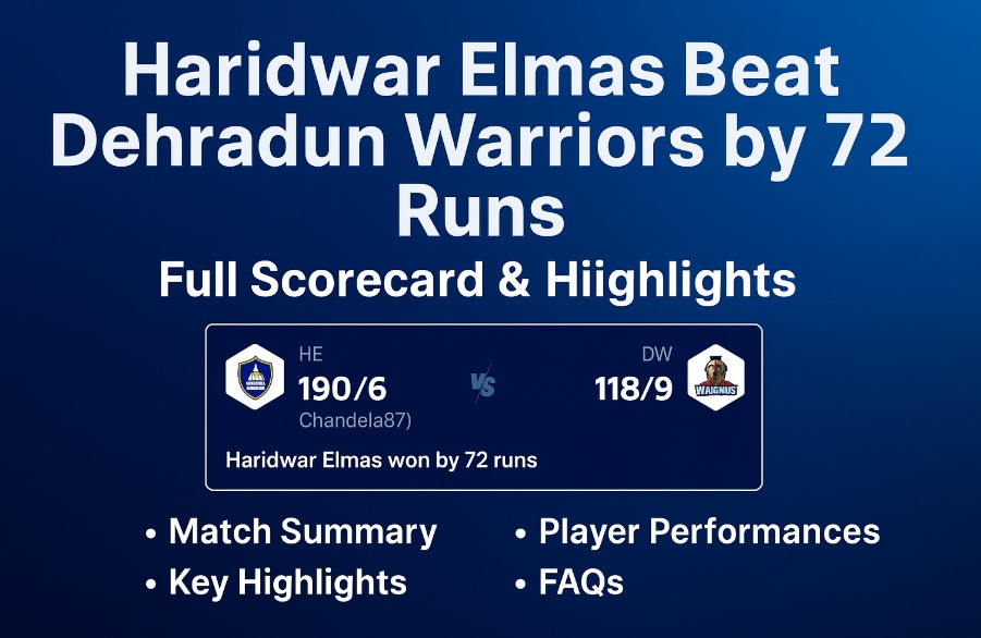 Haridwar Elmas vs Dehradun Warriors