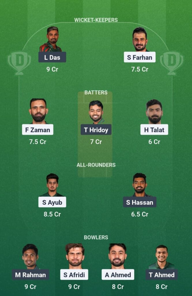 PAK VS BAN Dream11 Prediction 2025