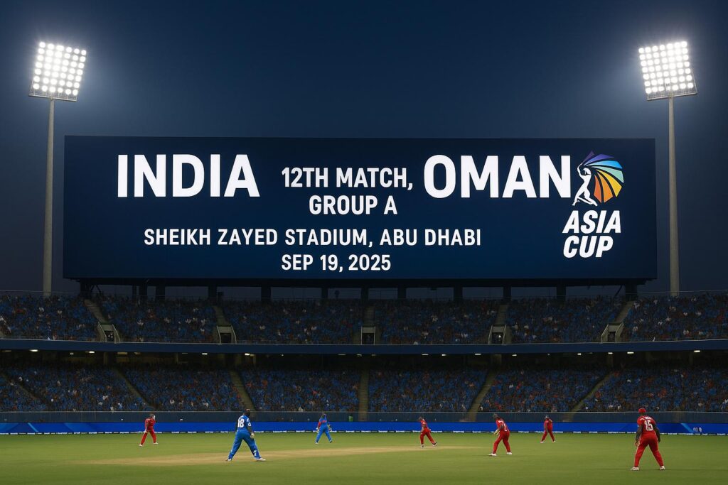 India vs Oman Asia Cup 2025