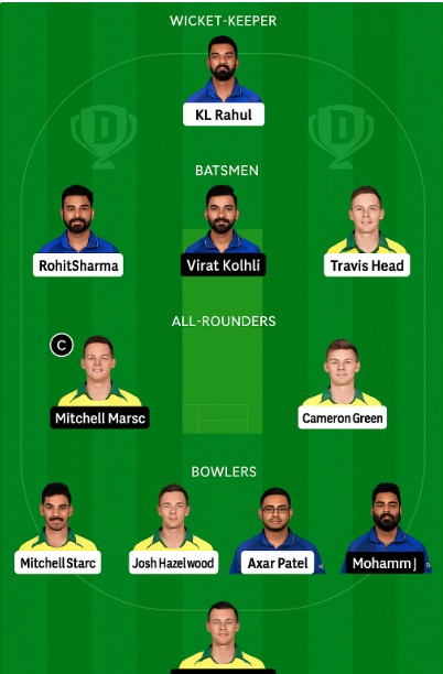 DREAM11 TEAM IND VS AUS ODI 2025