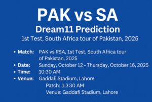PAK vs SA Dream11 Prediction