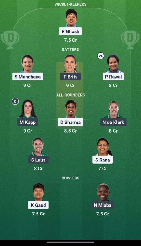 dream11 preview sa w vs ind w