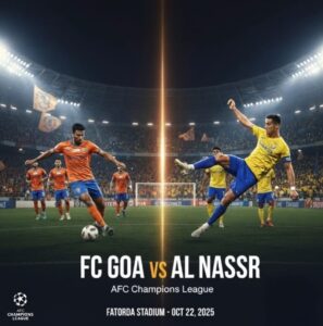 FC Goa vs Al Nassr football match, set for October 22, 2025.