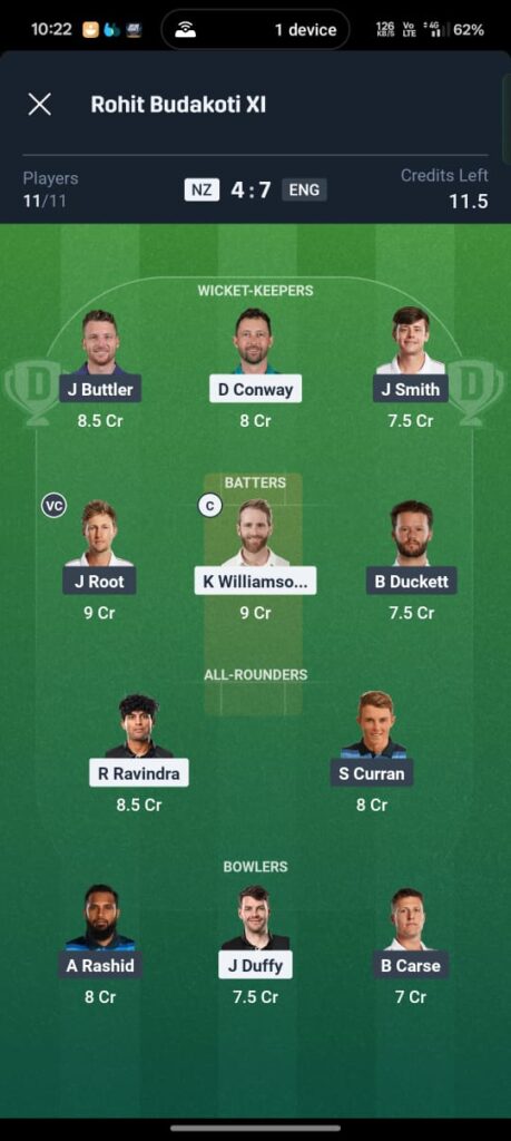 ENG vs NZ 1st ODI 2025