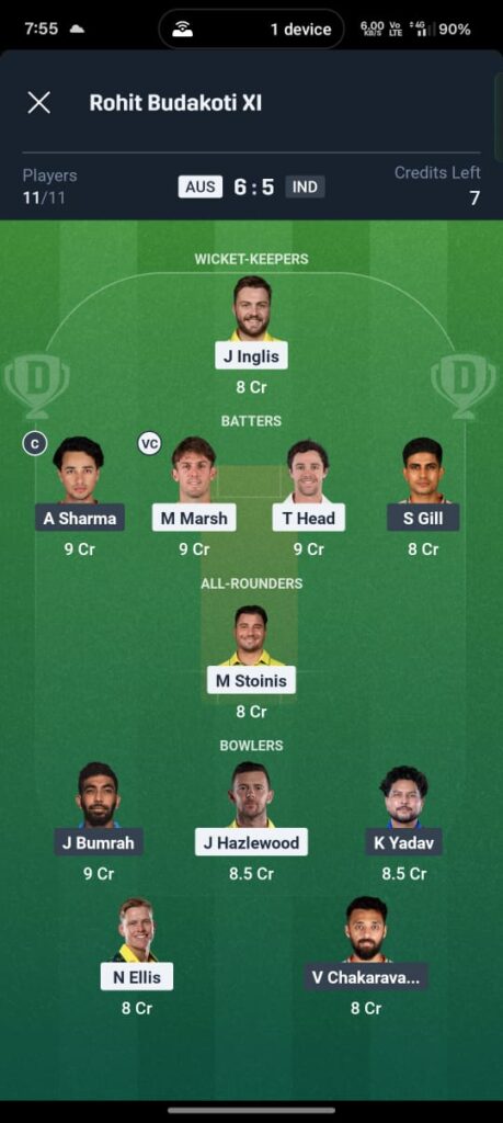 IND vs AUS 3rd T20 Dream11 Prediction today match