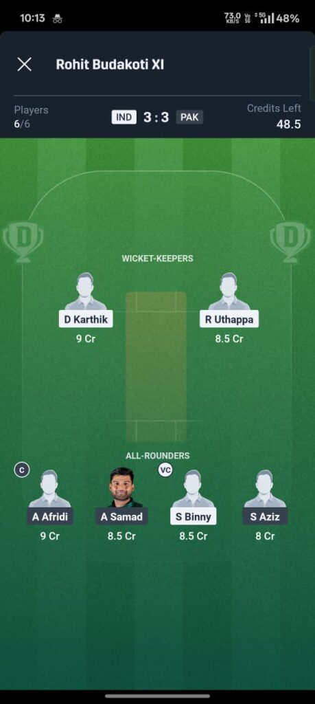 IND vs PAK Dream11 Prediction