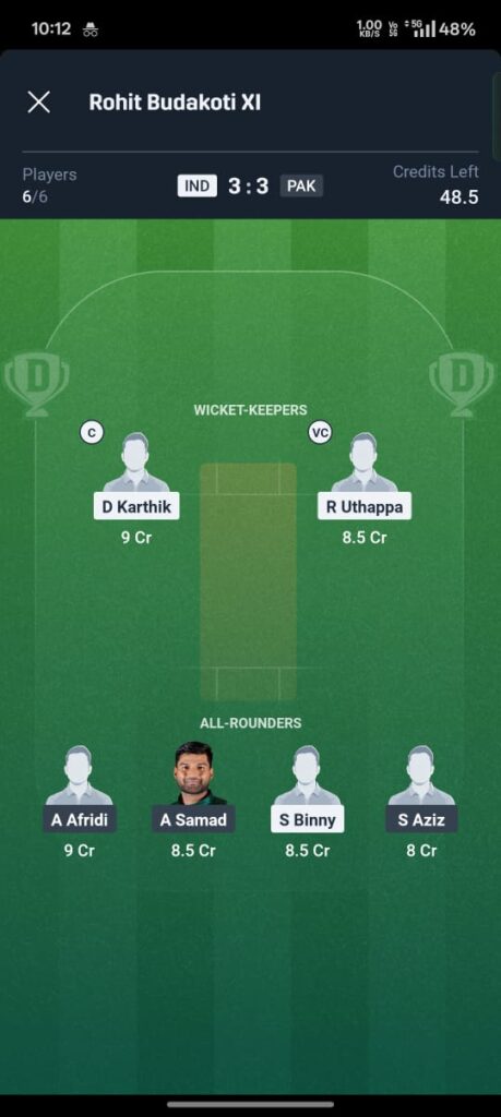 IND vs PAK Dream11 Prediction