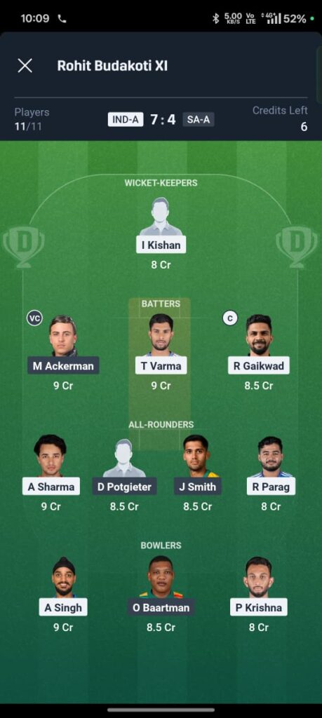 India A vs South Africa A 1st Unofficial ODI