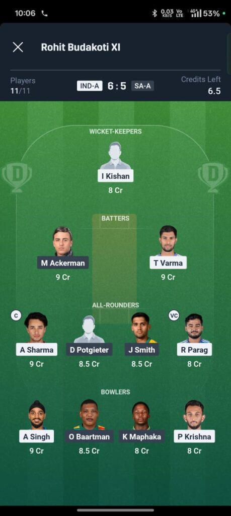 India A vs South Africa A 1st Unofficial ODI