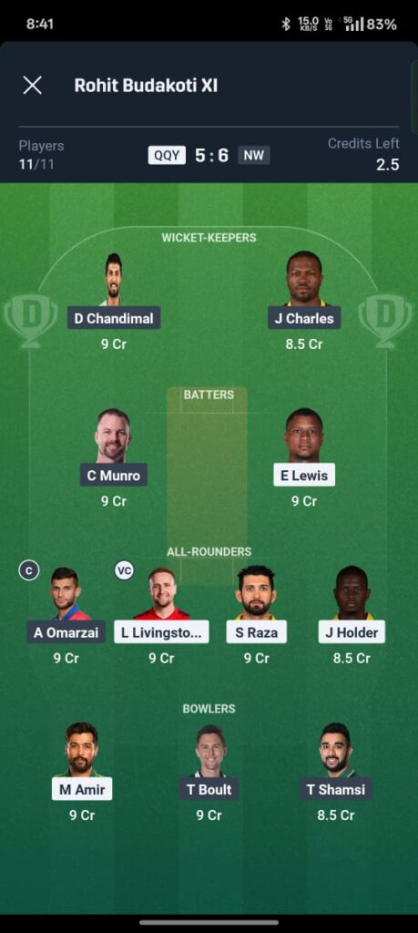QQY VS NW DREAM11 PREDICTION