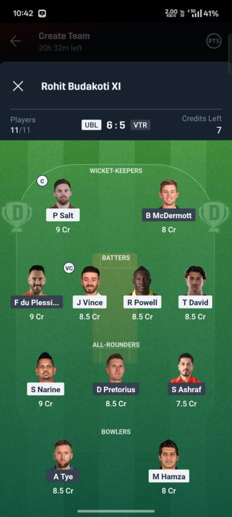 UAE Bulls vs Vista Riders