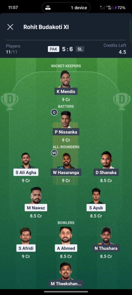 PAK vs SL Dream11 Prediction 3rd T20 