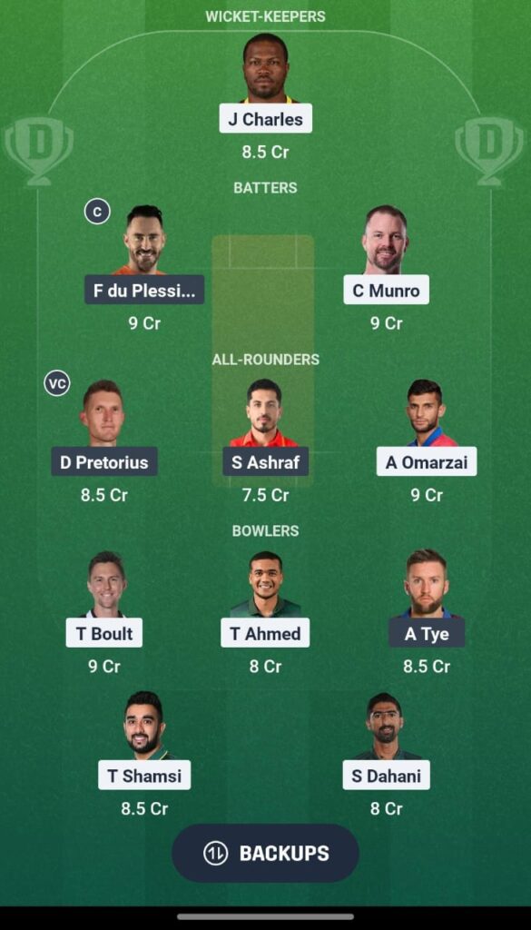 Northern Warriors vs Vista Riders Dream11 Prediction