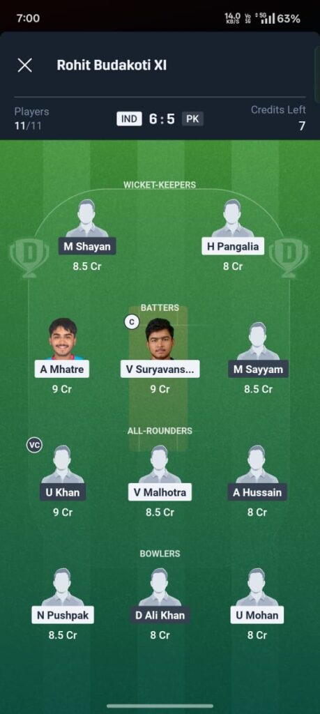 IND vs PAK Dream11 Prediction Today Match