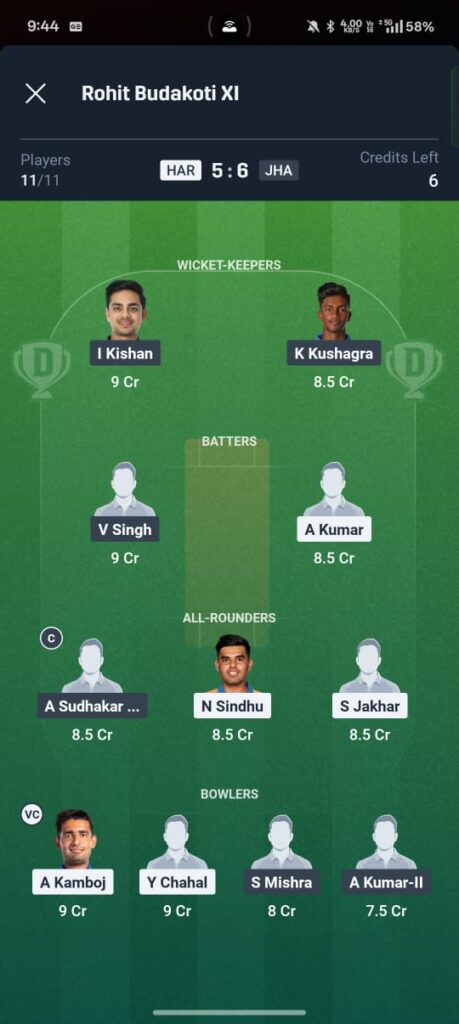 HAR vs JHA Dream11 Prediction Today