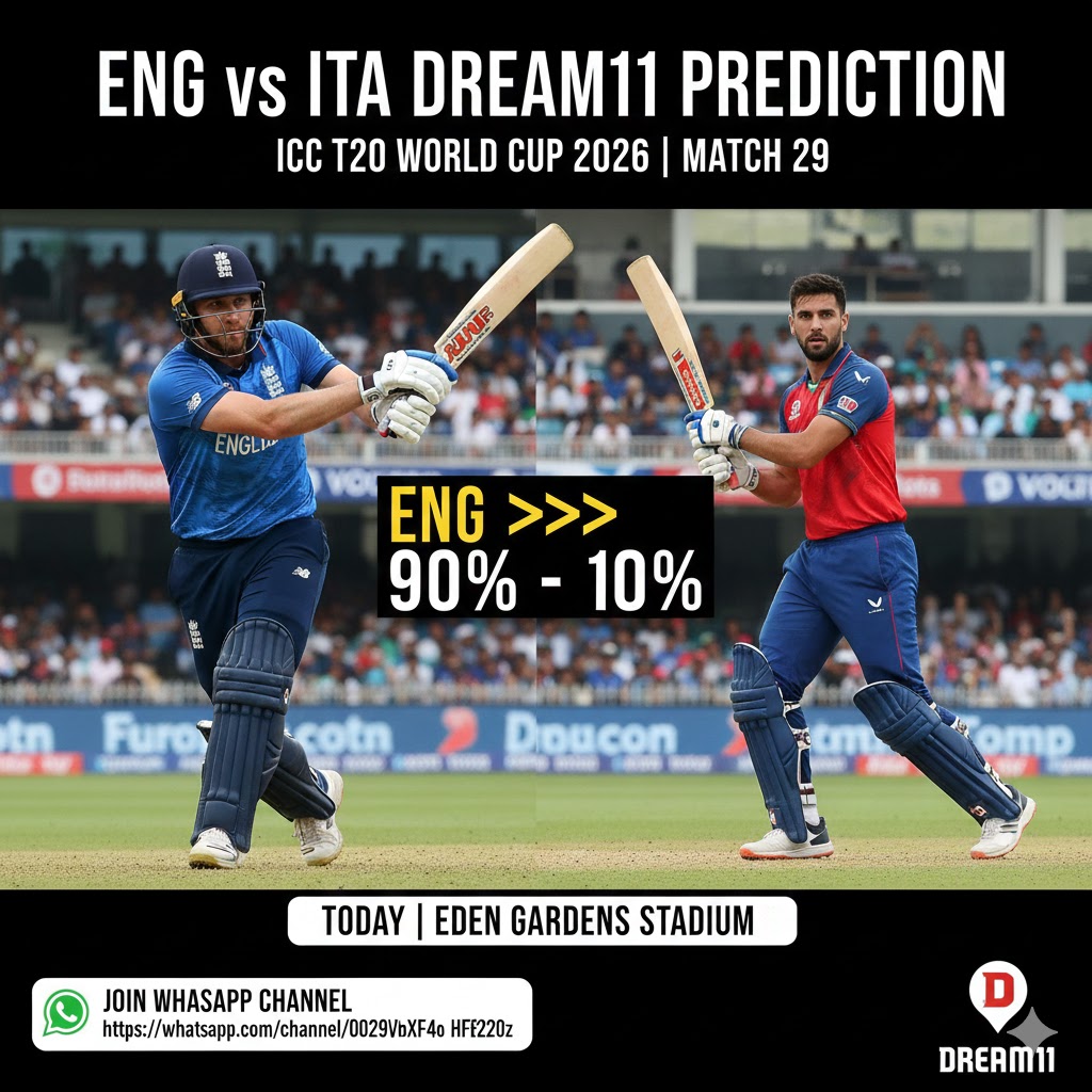 ENG vs ITA Dream11 Prediction Today