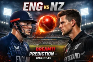 England vs New Zealand T20 World Cup 2026 Dream11 Prediction Graphic.