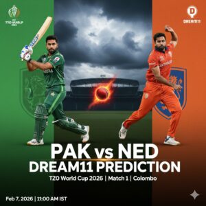 Pakistan vs Netherlands Dream11 Prediction