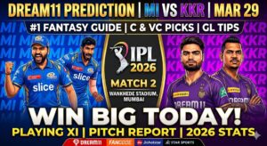 MI vs KKR Dream11 Prediction Today
