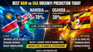 NAM vs UGA Dream11 Prediction