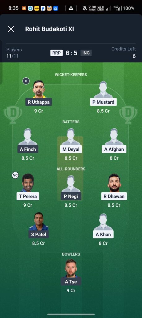 RRP vs ING Dream11 Prediction