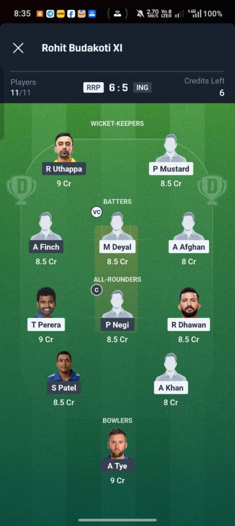 RRP vs ING Dream11 Prediction