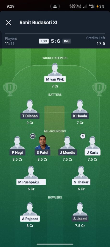 KSO vs ING Dream11 Prediction