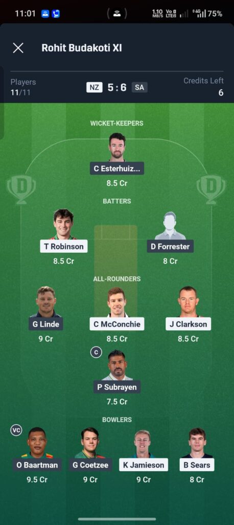 NZ vs SA Dream11 Prediction 5th t20 | Match 5th T20I, South Africa tour of New Zealand 2026, 25 March – Fantasy Tips, Playing XI & Pitch Report