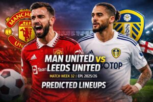 Man United vs Leeds Predicted Lineups