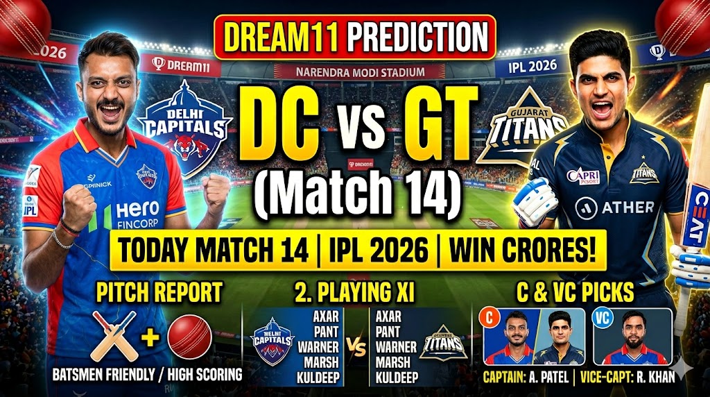 DC vs GT Dream11 prediction today