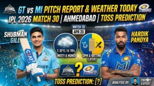 GT vs MI Pitch Report Today