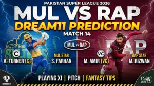 MUL vs RAP Dream11 Prediction Today | Match 14, Pakistan Super League 2026, April 06 – Fantasy Tips, Playing XI & Pitch Report