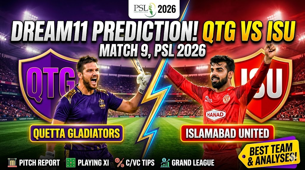 QTG vs ISU Dream11 Prediction Today