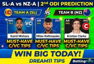 SL-A vs NZ-A Dream11 Prediction Today