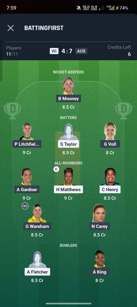  WI-W vs AUS-W Dream11 Prediction Today  3rd odi
