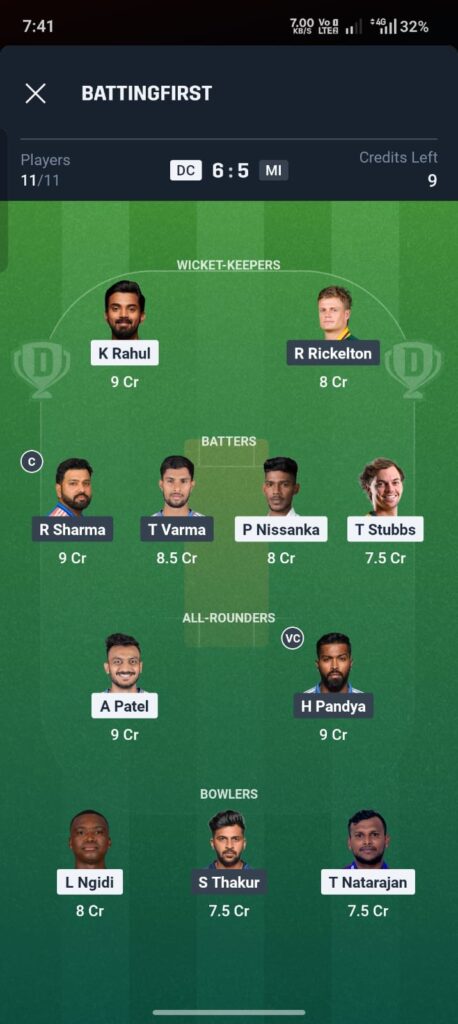 "DC vs MI Dream11 Prediction Today Match IPL 2026: Pitch Report, Playing XI, Best Captain Picks, and Winning Team"