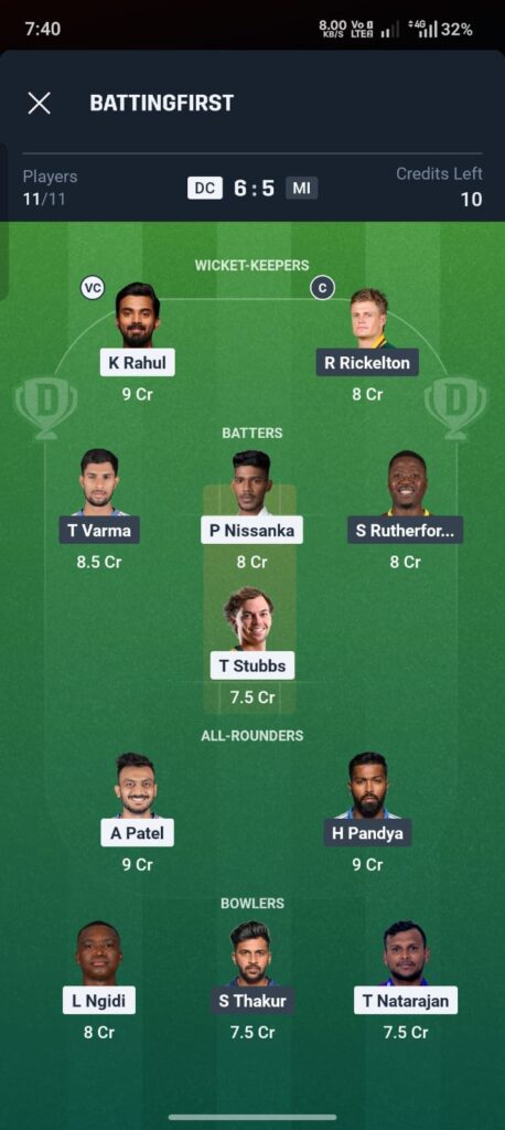 "DC vs MI Dream11 Prediction Today Match IPL 2026: Pitch Report, Playing XI, Best Captain Picks, and Winning Team"