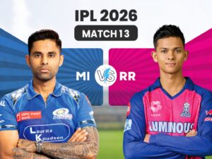 Rajasthan Royals vs Mumbai Indians live score as Match 13 of the IPL 2026