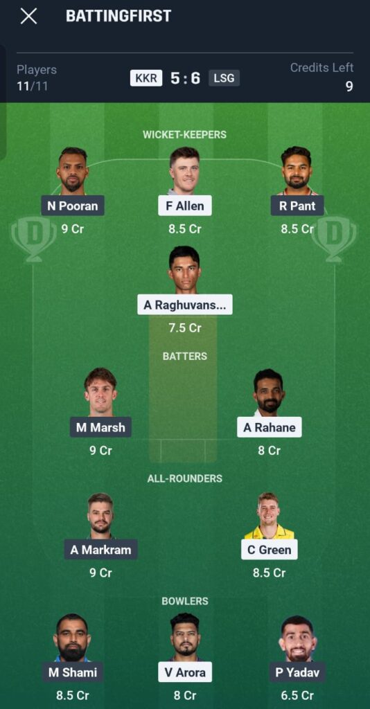  KKR vs LSG Dream11 Prediction Today | Match 15, IPL 2026, April 9 – Fantasy Tips, Playing XI & Pitch Report