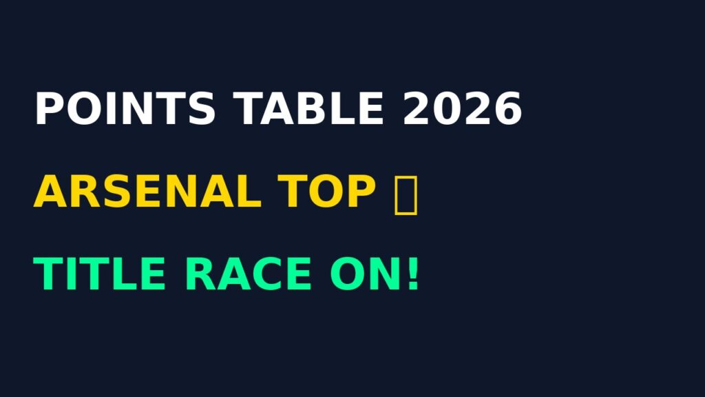 Premier League Points Table 2026