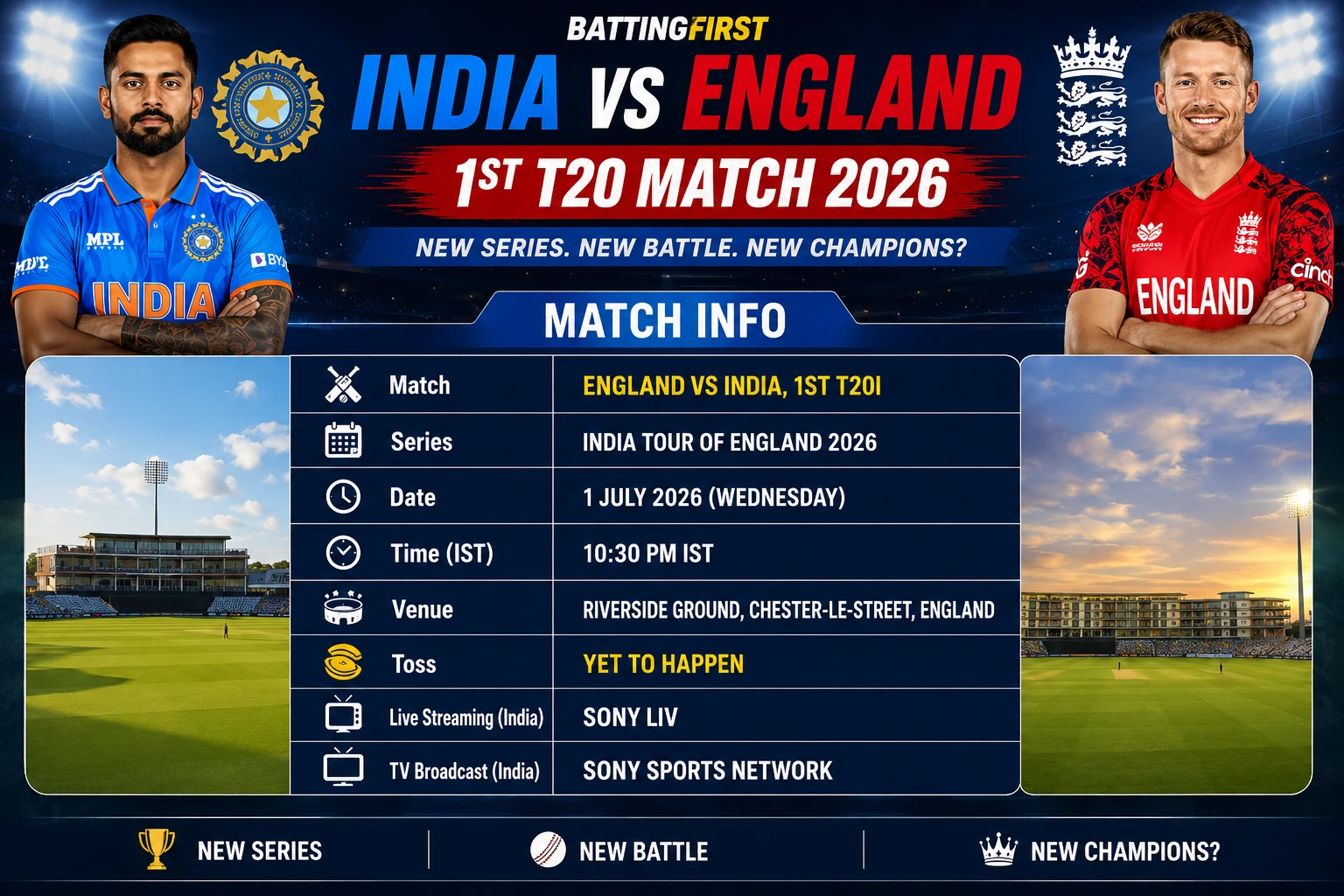 India vs England 1st T20 Match