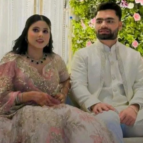 Rinku Singh and priya Saroj engagement photo