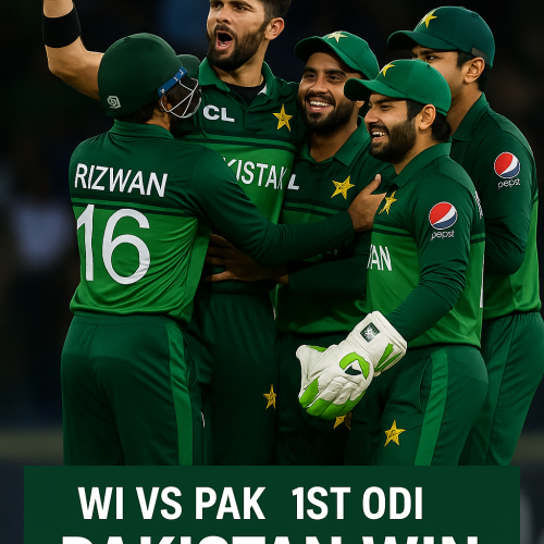 pakistan won the first odi by 5 wickets